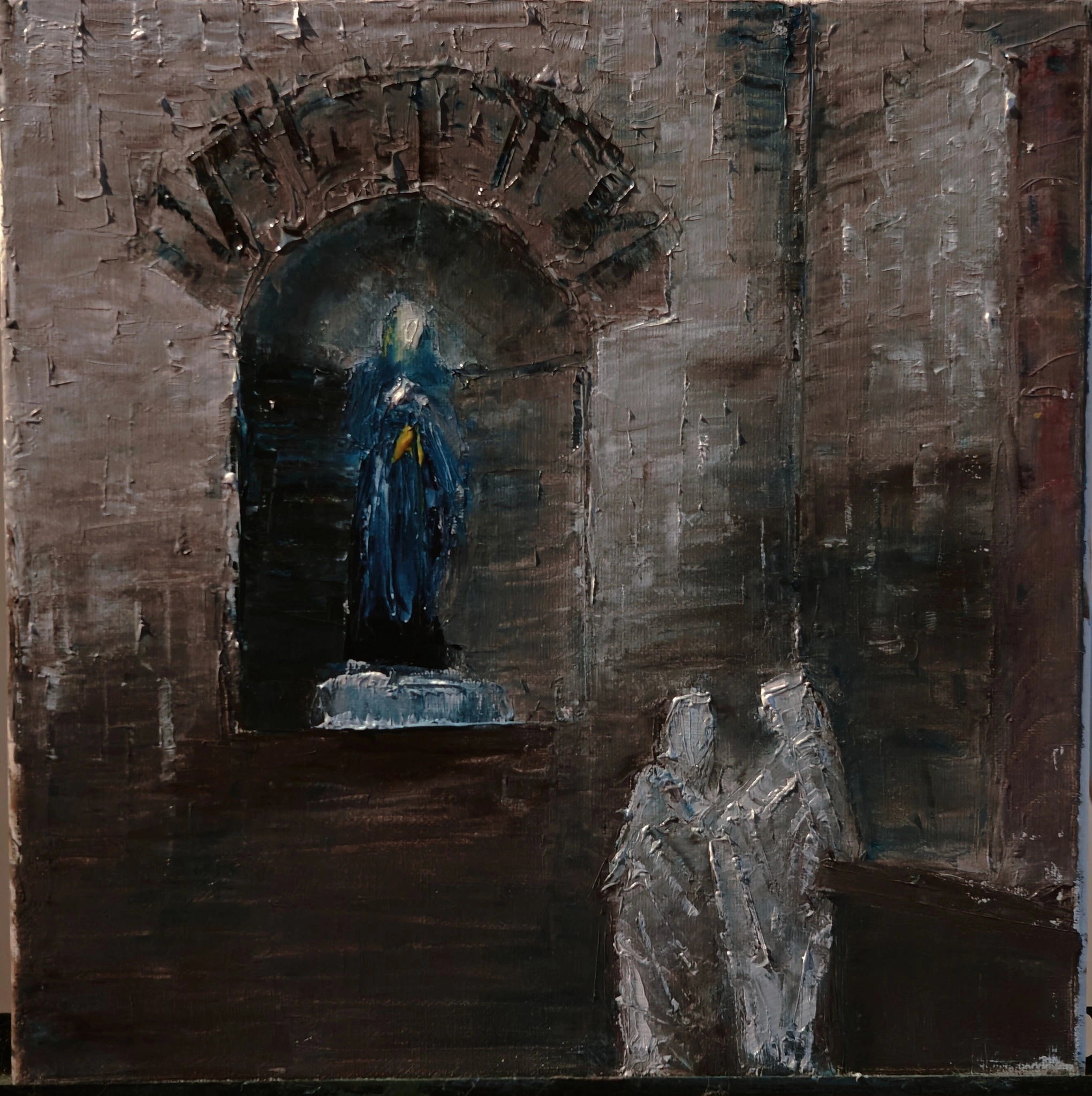 Oil painting by Yan Liang, Hush—